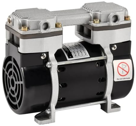 Bomba de vacío sin aceite de 220 V, bomba de vacío eléctrica portátil de doble pistón sin aceite, VN-40