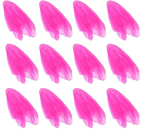 Hoerev Juggling Danse des Foulards Lot de 12 (60cmx60cm),12 Rose