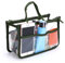 IGNPION Transparente PVC-Einsatz Handtasche Organizer 8 Taschen Reise Make-up Kulturbeutel Kulturbeutel Kosmetiktasche Geldbörse Organizer Einsatz für Mädchen Frauen mit Reißverschluss und Griffen(Arm