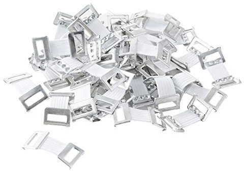 ORIENTOOLS 50 Clips Clips de Bandage élastiques Fermoirs en métal Extensibles pour différents Types de Bandages, Clips de Fixation remplaçables, sans Latex (Blanc)