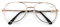 V.W.E. Metal Aviator Lesebrille - Federscharnier Tränen Leser (Gold, 1,75)