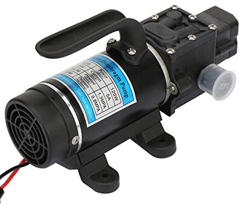 Pompa a Membrana Elettrica ad Alta Pressione 12V/24V 120W per Idropulitrice (con Dispositivo di Protezione Sovracorrente)(24V)