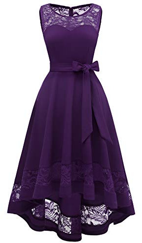 Gardenwed Mutter der Braut Kleider, Semi Formal Hochzeit Gast Hi Low Spitze Kleider