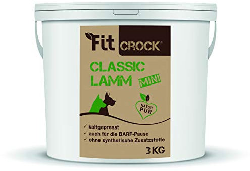 cdVet Fit-Crock Hundefutter trocken Classic Lamm Mini 3 kg, getreidefrei