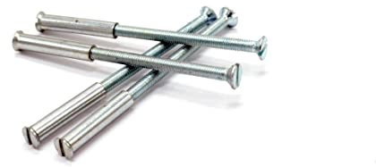 Door Handle Connecting Screws with Sleeves M3 Silve 50mm Bolts Length x 20mm Sleeve Length (M3 Silver. Pack of 4.)