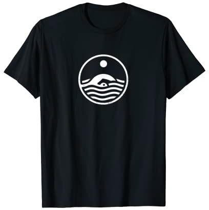 Freestyle-Schwimmen, minimale Kunst für Natur und Sport. T-Shirt