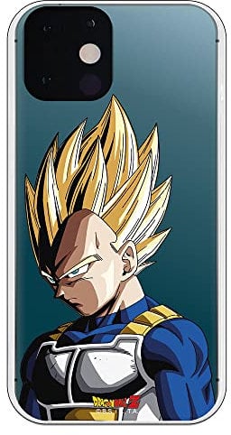 Personalaizer Official Dragon Ball Z Vegeta Super Saiyan TPU Silicone Flexible Transparent Case for iPhone 13 - Printed Design