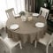 WELTRXE Round Table Cloth,120cm Diameter,Faux Linen Tablecloth,Water Resistant Spill Proof Wipeable Polyester Circular Dining Table Cover for Cafe Restaurant Buffet Tabletop Decoration,Dark Linen