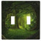 Green Forest Lichtschalter-Abdeckung, doppelter Kippschalter, Wandplatte, Lichtschalterabdeckungen, dekorative 2-Gang-Schalterplatte für Küche, Badezimmer, 11,4 x 11,4 cm