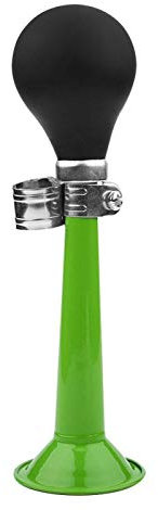 Ausla Signalhorn, Retro-Clown-Hupe, Kinder-Fahrradhupe, Klassischer Vintage-Metall-Twist-Lautsprecher, Sirene, Hooter, Schnecke, Lufthorn mit Quetschbirne für Fahrzeuge, Fahrräder, Golfwagen(Grün)