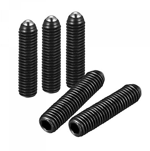 sourcing map Viti con punta a sfera, 10 pezzi, M8 x 35 mm, in acciaio al carbonio ad alto tenore di carbonio, con molla metrica, vite a testa esagonale