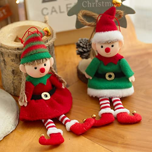 FONDUO Stück Weihnachtsdeko Wichtel Figuren Plüsch Christbaumschmuck Weihnachtsanhänger Weihnachten Puppe Deko für Weihnachtsbaum Kamin, Herbstdeko mit mütze (FONDUO Stück-B)