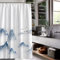 Musihy Duschrollo 120X180, Duschcorhang Weiss Berg Duschrollo für Badewanne Duschvorhang Überlänge