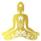 GAETOYEN Autoaufkleber Lustig Hund 20Cm(7.87In) Buddha-Silhouette, Vinyl-Aufkleber, Autofensterdekoration, Yoga-Meditationspose, Laptop-Aufkleber, Dekoration(Glh1D17990)