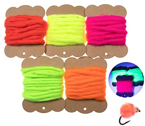 GREATFISHING 5 colori fibre sintetiche filato uovo materiale legatura mosche per esche pesciolino Samlon uovo mosca mosche secche trota Steelhead esche da pesca
