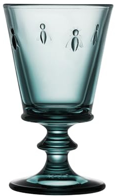 La Rochère-Lot de 6 verres à vin bleu nuit-ABEILLE-Origine France Garantie
