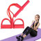 21 Fitness-Widerstandsbänder-4 Rohr-Pedal-Knöchelabzieher, elastische Yoga-Pedalabzieher, Übungsbänder mit Griffen, Multifunktions-Spannseil, elastisches Zugseil für Taille, Arm, Beintraining (rot)