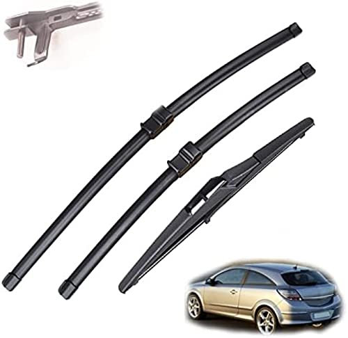Scheibenwischer LHD Scheibenwischerblätter vorne und hinten, für Opel, für Astra H GTC 3-Türer 2004–2009, Auto-Windschutzscheiben-Scheibenwischer, 22189