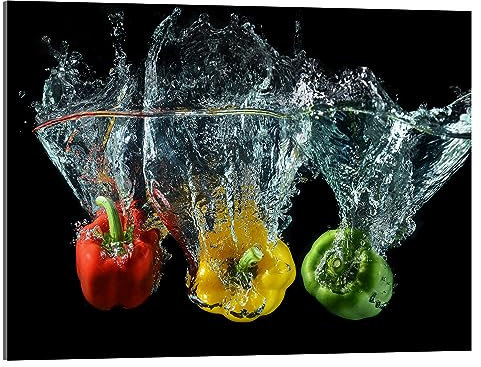 Posterlounge Spritzige Paprika Acrylglasbild