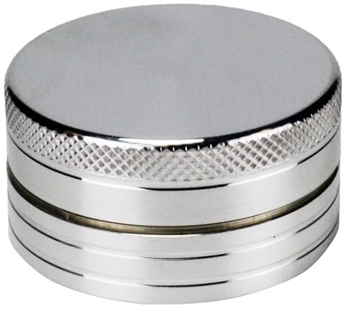 Evergreen Labs Grinder Klein Metall Crusher Kräutermühle Crinder Aus 100% Aluminium, Durchmesser Größe 40mm 2 Teilig, Farbe Silber Für Getrocknete Kräuter, Spice, Gewürze
