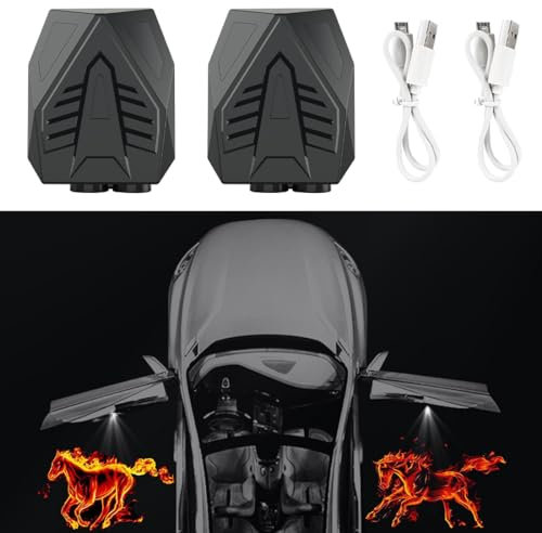 2 Pcs CAR Door Projector Lights,Welcome Courtesy Ghost Shadow Lamp,Car Door Step Welcome Light Fit for All Car Models(Red)