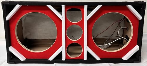Bass Rockers BRZ10 BRZ10 Brazilian Style Chuchera Speaker Box for Two 10 Speakers and Three 4 Tweeters or Horns, Vented Housing for Car, Home, DJ, Picnic