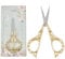 SUNNYCLUE 1 Stück Vintage Nähschere Stickschere Scharf Goldfarben Antik Europäischer Stil Edelstahl Kleine Bastelschere Für Stoff Faden Handarbeiten Schneiden Bastelbedarf DIY Werkzeug Schere