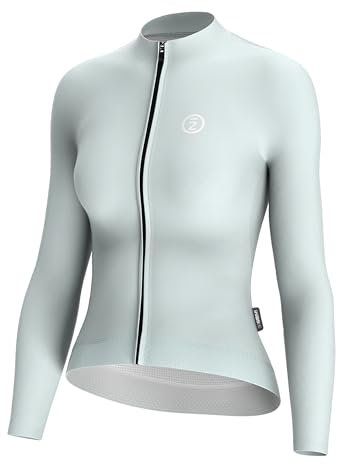 INBIKE Fahrradbekleidung Damen Radtrikot Lnagarm Sommer Fahrradtrikot Lang Trikots Fahrrad Rennrad Shirt Radsport-Bekleidung Frühling Herbst Grün L
