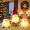 Weihnachtsdeko Figuren 3 Stück Weihnachten Deko Wichtel mit Licht, Weihnachtsdeko innen Plüsch Weihnachtswichtel Amerikanisch mit LED Weihnachten Tischdeko Beleuchtung Wichtel für Weihnachtsdekoration