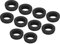 sourcing map 10Pcs Snap Rubber Grommet Plug Mount Dia 16mm ID 12mm Narrow Groove Width 2mm Seal Anti-Scratch for Electrical Box Cable Pipes Black