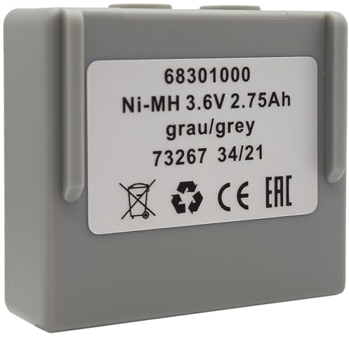 Giobbiy 68301000 68300900 3,6 V 2750 mAh wiederaufladbarer Ni-MH-Akku für HETRONIC Fernbedienung, Grau (3,6 Volt, 2,75 Ah, Ni-MH, wiederaufladbar)