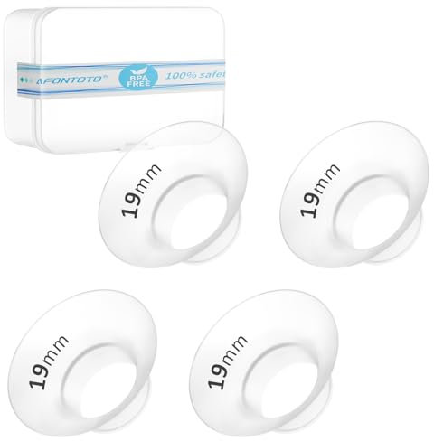 Flange Insert 19mm Compatible with Most 24mm Breast Pumps Flange/Shield, Frosted Silicone Flange Sizing Kit for Momcozy/Spectra/Elvie Breast Pump Replacement Accessories, Breastfeeding Essentials