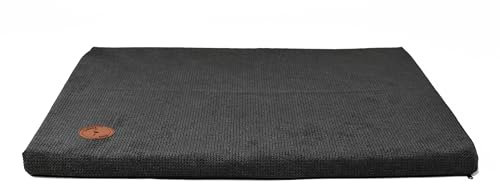 BORN2REST Bettmatte Matratze für Hunde und Katze waschbar Bunte Hundematte Hundekissen Matten Demi-Matratze Hundsofa S-XL (Graphit, M (70 x 60 x 3cm))