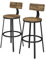 Vicco Barhocker Caracas, Hocker für die Bar, Eiche rustikal, 34 x 102 cm 2er Set