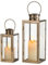 NUPTIO Laterne Set Vintage Laternen: 24 35cm Friedhof Weihnachten Kerzenlaterne Outdoor Metall Deko Distressed Gold Urnengrab Draußen Halloween Wetterfest Windlicht Garten Mantel Wohnzimmer
