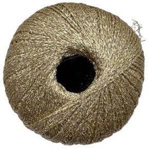 TOMASELLI MERCERIA Filo Catenella Uncinetto Gomitolo Lurex 25 Grammi - Oro Lurex
