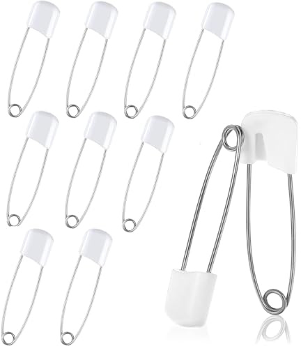 20Pcs Nappy Pins Safety Lock, Safety Pins, Hold Locking Dress Cloth Nappy Best Sewing Accessories Head Safety Pins for Diaper Clothes Dress Craft Hold Clip