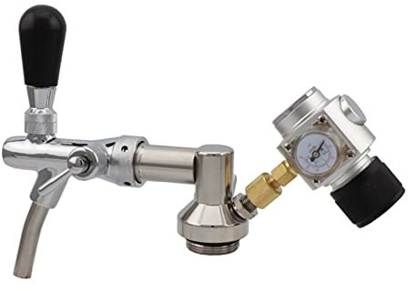 DGOINGPI Heimbrausystem Mini Growler Zapfhahn mit Co2-Regler Keg-Ladegerät für Homebrew 2L 4L 5L Bierfass bierbrauset(Type 2)