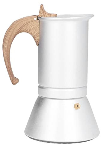ZJchao Cafetière Percolateur, Cafetière Expresso avec Poignée, Cafetière Expresso et Cafetière en Alliage d'aluminium, Cafetière Expresso de Camping pour électrique (300ML)