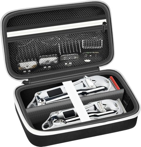 Glaker Hair Clipper Bag for Men + Hair Trimmer Kit Black