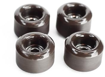 SPITBOARDS Fingerboard Urethane Wheels 60D with Real Ball Bearings Professional CNC Quality - Brown