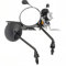 Letgoing Runder Spiegel Motorrad Seitenspiegel 360° Verstellbar Universal 10mm Chrom Lenkerspiegel für Motorrad Roller E-Bike VeSpa Primavera Sprint 150 GTS 300 (Schwarz)