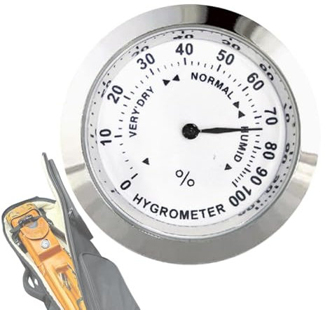 wiroouia Humidor Hygrometer, igrometro analogico,Tester del sensore di umidità con alta precisione - Strumenti di igrometro per mobili e lattine