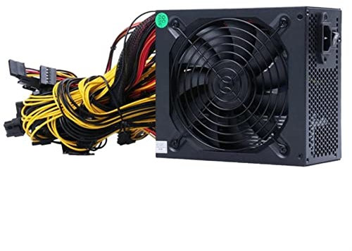 TPUOTI 180 V-260 V ATX-Netzteil, ETH-Bitcoin-Miner-Netzteil, Mining, 2000 W, 2400 W, 2600 W, unterstützt 8 Displaykarten, GPU, BTC, Mining-Leistung (2600 W, 110 bis 220 V)
