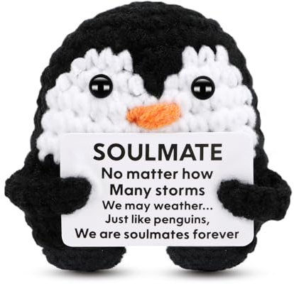 wompolle Gifts for Men Him Her Husband Valentines Day, To My Love Handmade Crochet Penguin Present, Anniversary Wedding Birthday Gift for Women Men, Romantic I Love You Gift for Couple Wife Husband