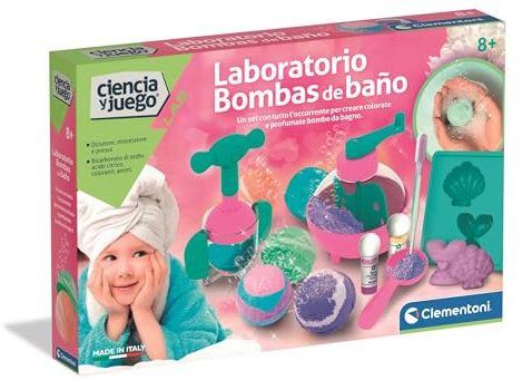 Clementoni - Laboratorio Bombas de Baño - CREA Tus propias Bombas de baño Personalizadas - Moldes de Diferentes Formas - Niños a Partir de 8 años - 55628