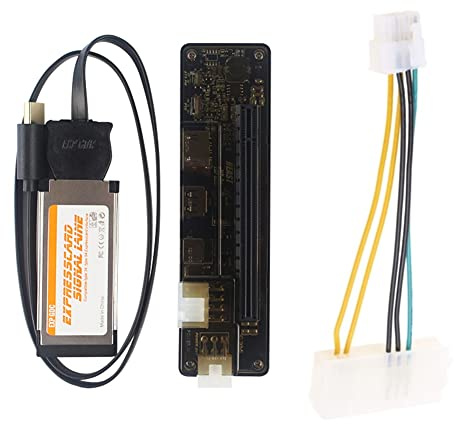 Bortivier PCI E Video Card Docking Station External Laptop Dock Graphics Card Laptop Adapter with Expresscard Cable