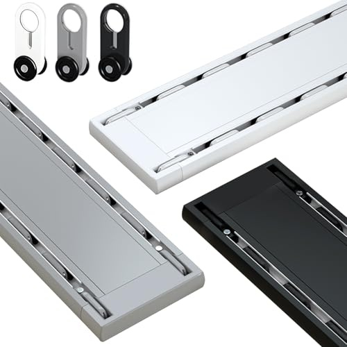 Gardinenschiene Doppelläufig aus Aluminium, Doppelt Vorhangschiene Deckenmontage mit Stummen Rollen, Gardinenschiene Ultradünn für Vorhänge Schlafzimmer Wohnzimmer Balkone(Weiß,360cm(11.8ft))