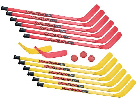 Champion Sports RHINO® Stick Elementary Hockey Set – 36, Red/Yellow