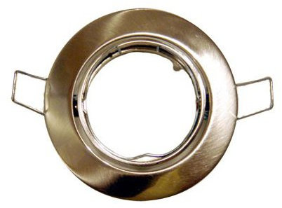 Einbauleuchte für Halogenlampe MR16 FLACH chrom -matt kippbar D:85mm